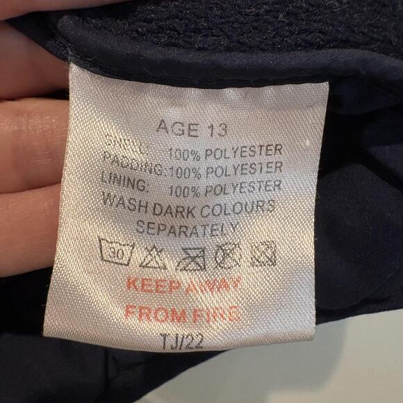 Donegal Puffer Jacket Youth Age 13 Navy Pink GAA Gaelic Football Full Zip Soccer - Picture 15 of 16